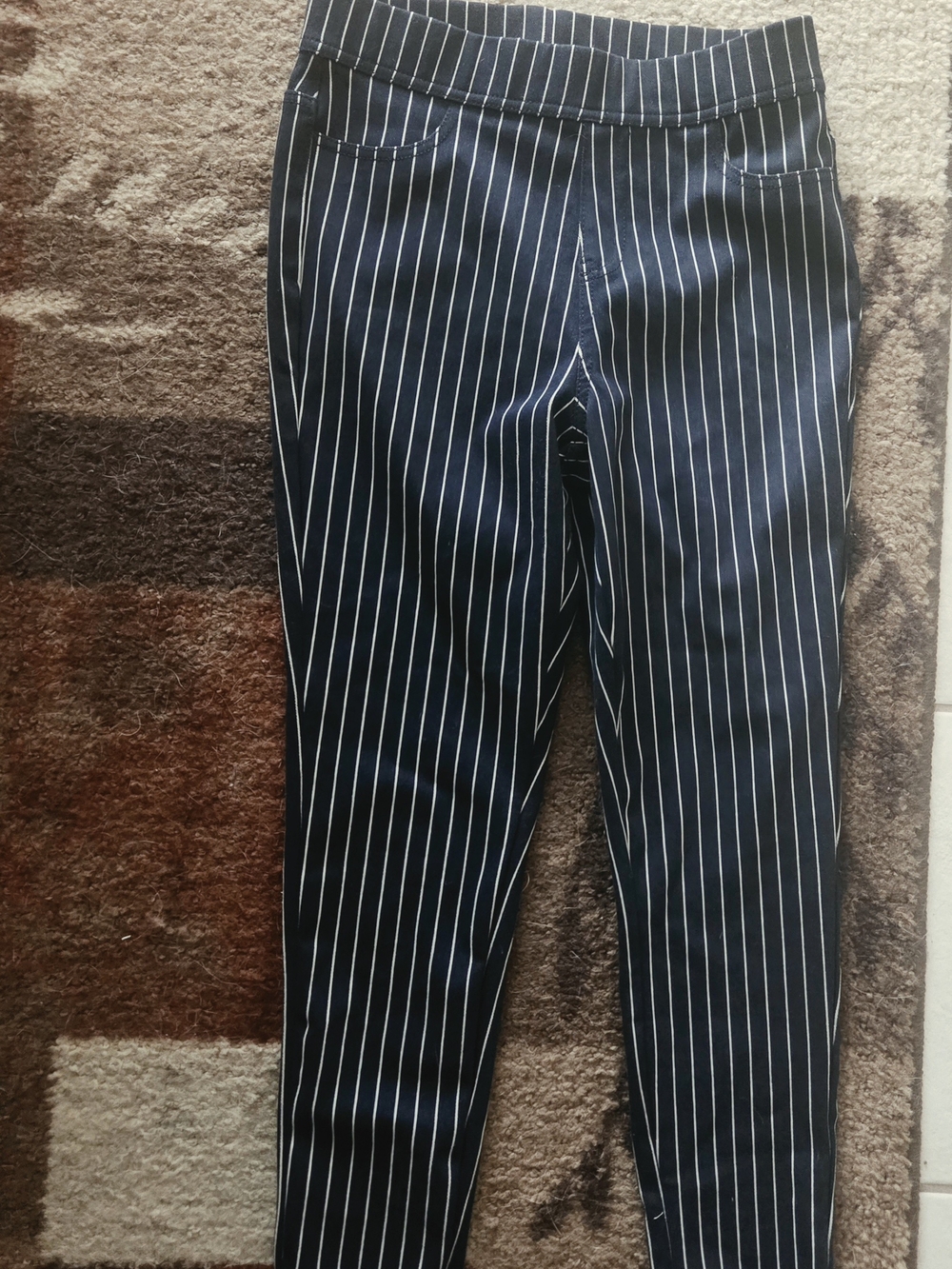 Time and Tru Navy Pinstripe Skinny Pants